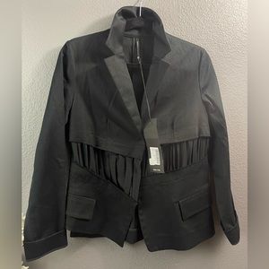 PierAntonioGaspari Black asymmetrical Blazer Sz 40 NWT